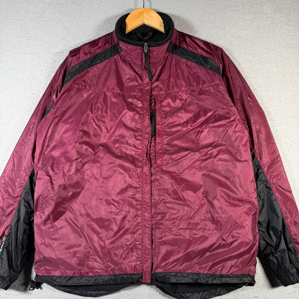 Vintage Mountain Hardwear Women's Burgundy Black Fleece Lined Jacket‎ Size 10